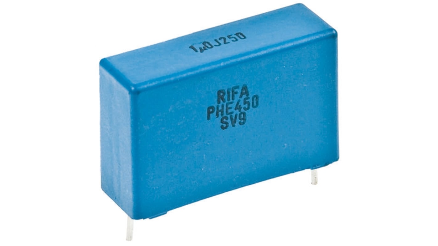 KEMET PHE450 Metallised Polypropylene Film Capacitor, 180 V ac, 250 V dc, ±5%, 4.7μF, Through Hole