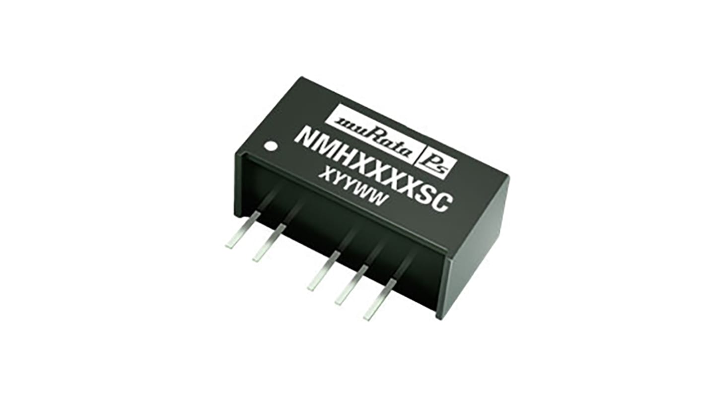 Murata NMH DC/DC-Wandler 2W 5 V dc IN, ±5V dc OUT / ±200mA Durchsteckmontage 1kV dc isoliert