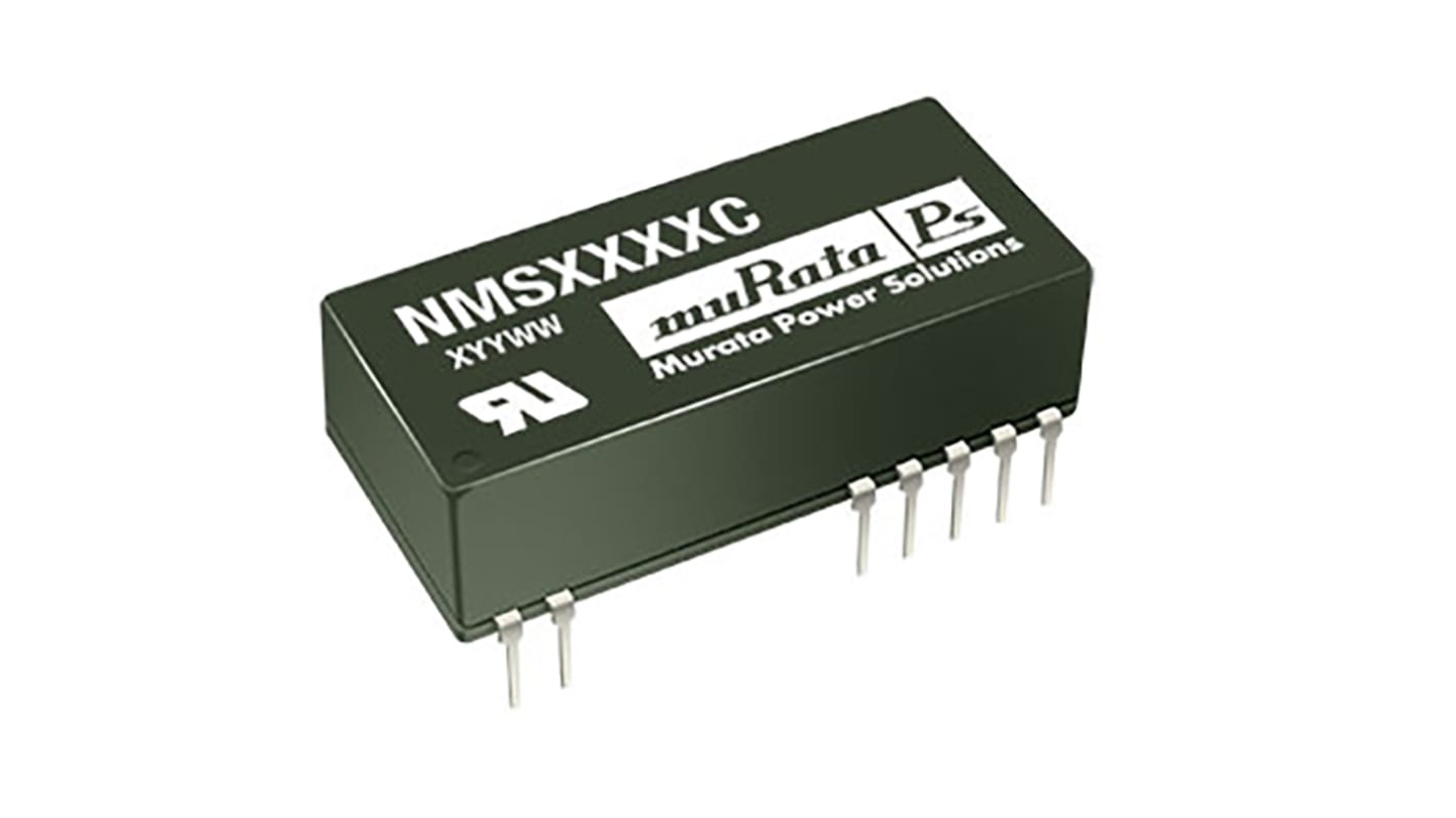 Murata NMS DC/DC-Wandler 2W 5 V dc IN, ±9V dc OUT / ±111mA Durchsteckmontage 6kV dc isoliert