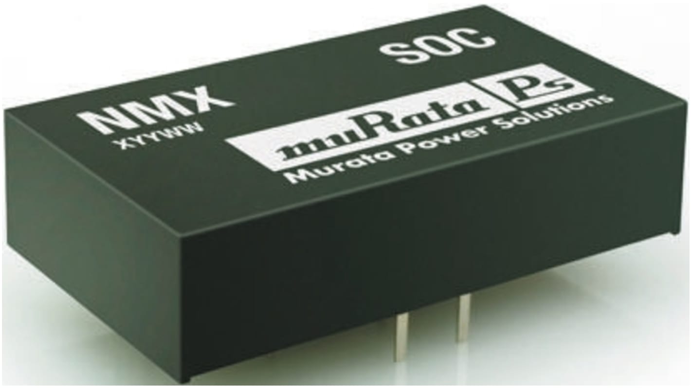 Murata Power Solutions NMXSO Isolated DC-DC Converter, ±15V dc/ ±200mA Output, 4.5 → 5.5 V dc Input, 6W, Through