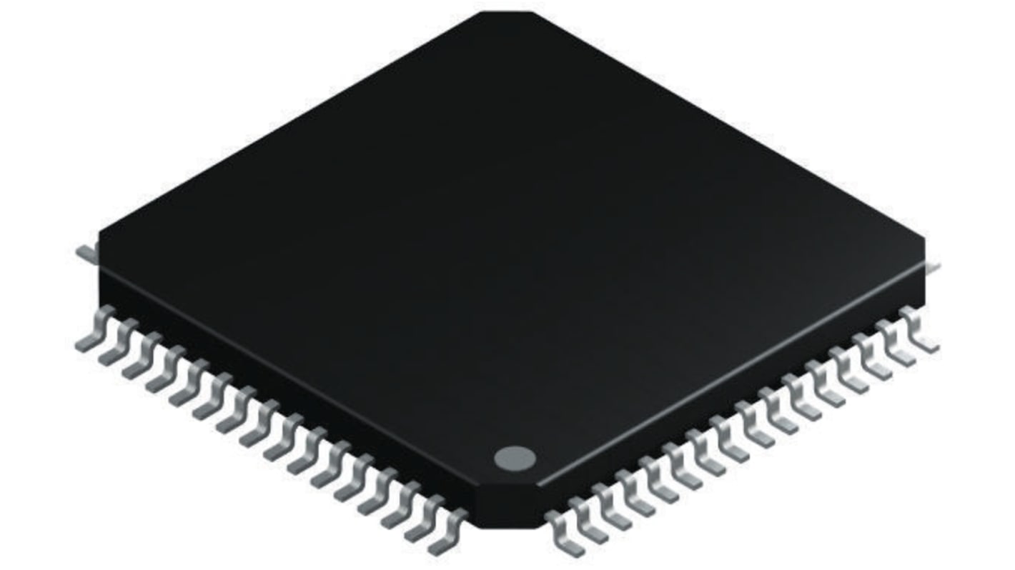 Microchip, 8bit PIC, PIC18F Microcontroller, 40MHz, 1.024 kB, 128 kB Flash, 64-Pin TQFP