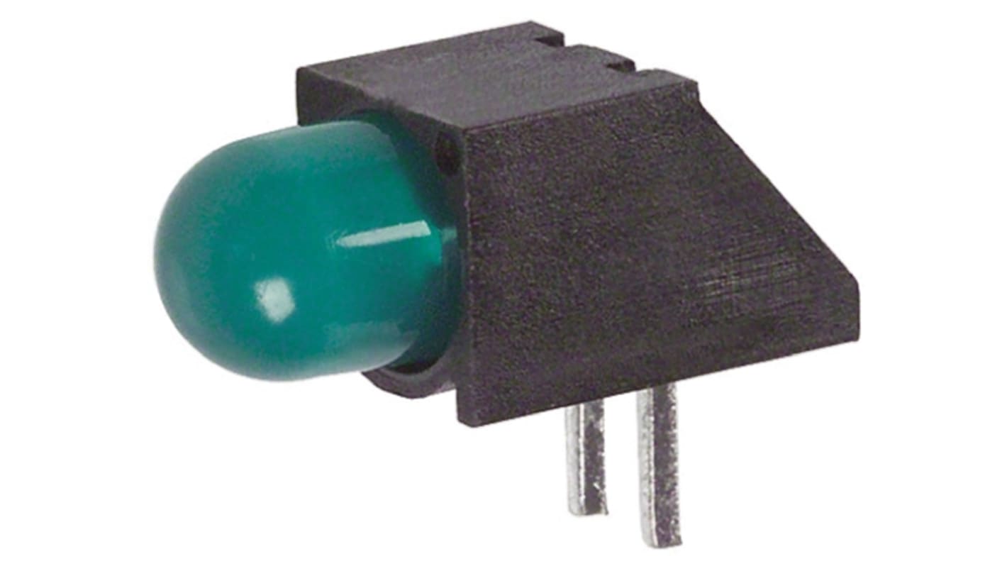 Dialight 550-0707F, Green Right Angle PCB LED Indicator, Through Hole 7.5 V