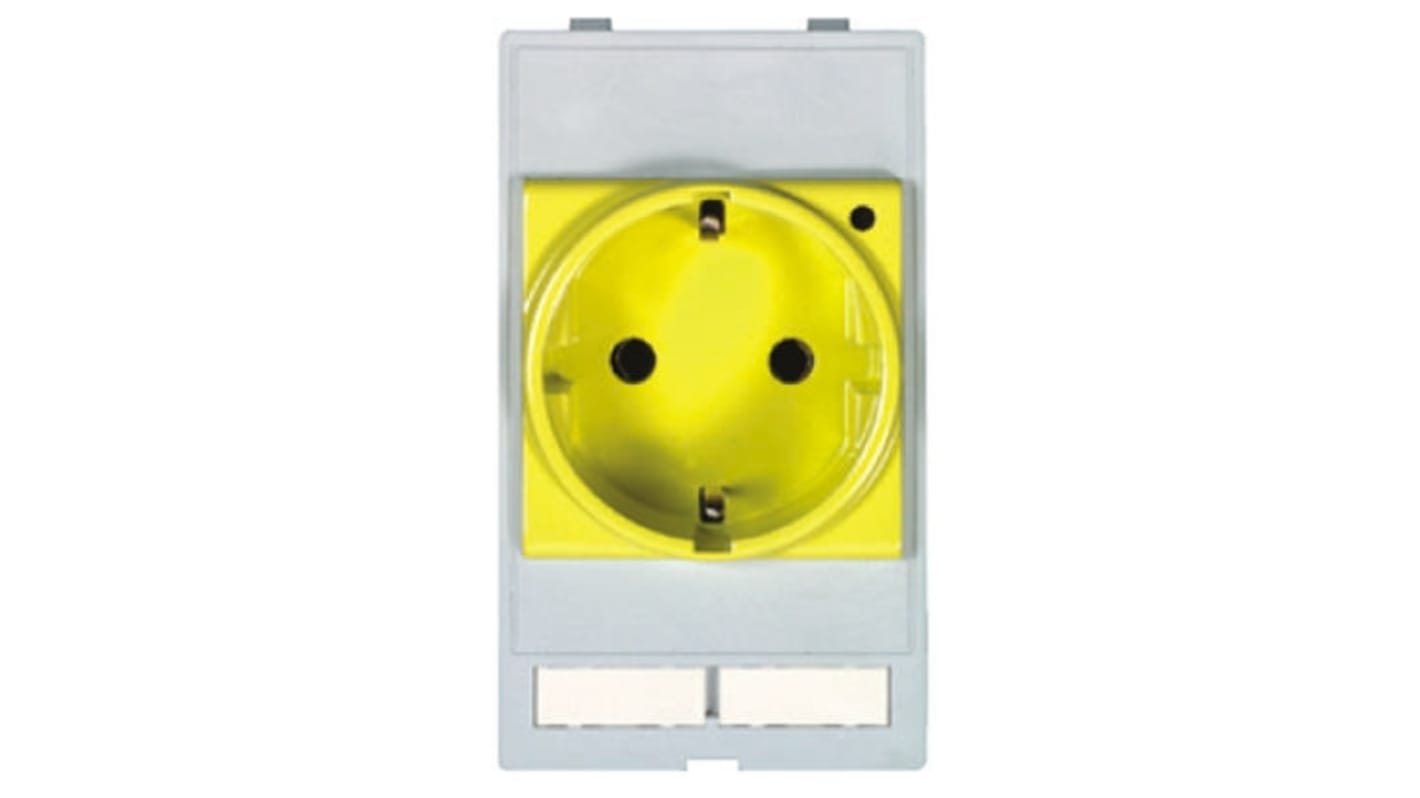 Connecteur secteur Femelle HARTING, Type F - Schuko allemand, 250 V, 16A, Montage panneau, 2P+E