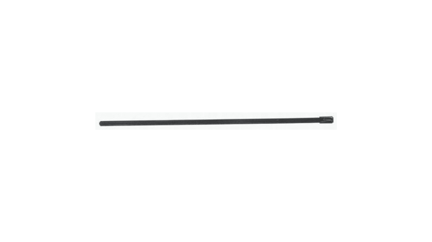 RS PRO Cable Tie, Roller Ball, 1.2m x 12 mm, Metallic Polyester Coated Stainless Steel, Pk-100