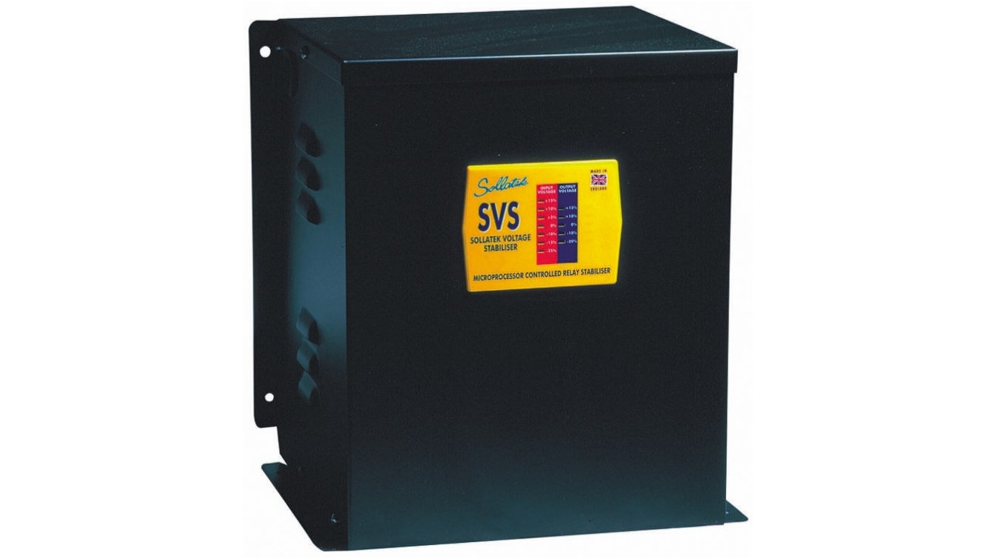 Sollatek Voltage Stabiliser 230V ac 35A Over Voltage and Under Voltage, 8050VA, Wall Mount