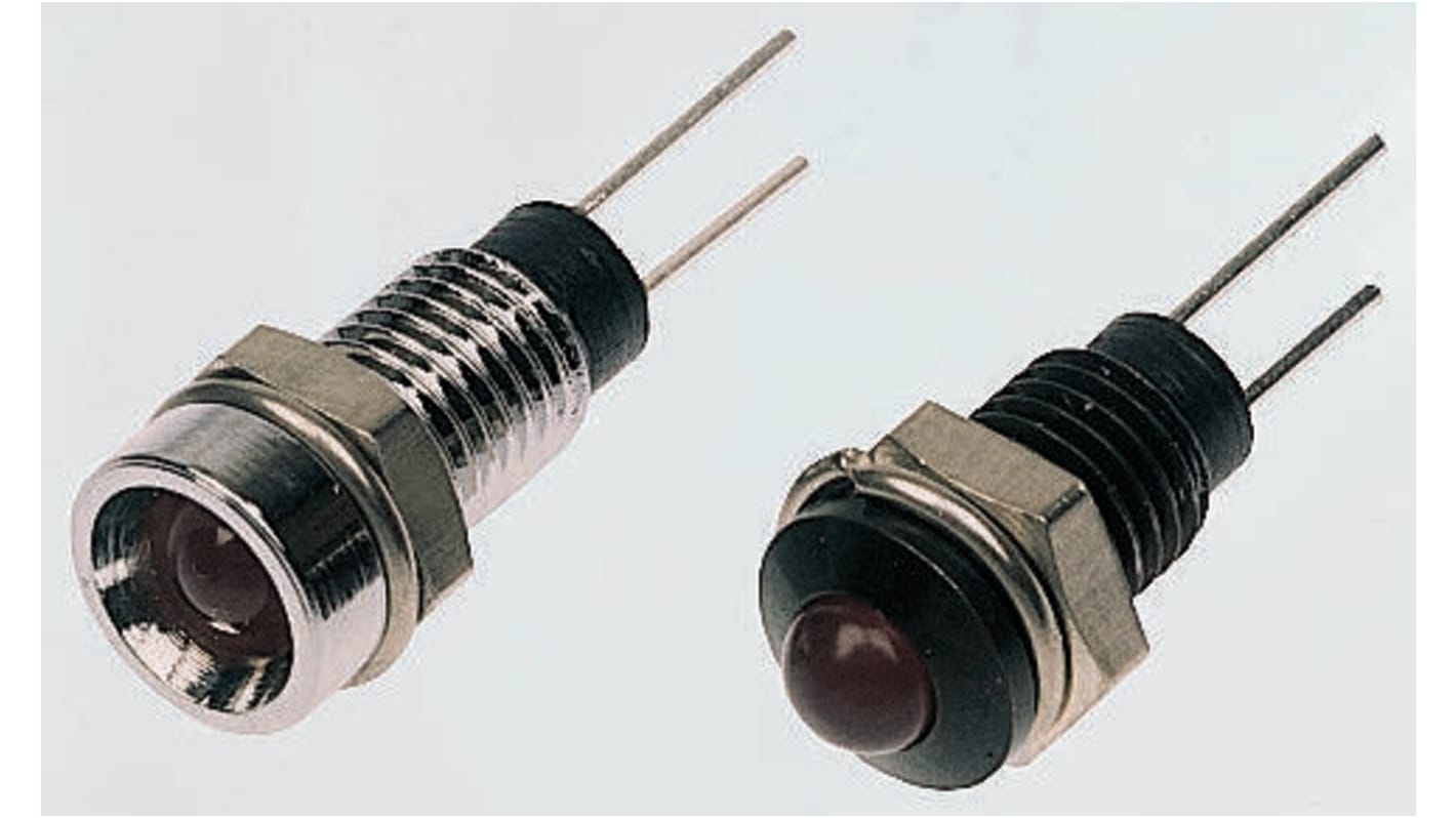 Indicatore da pannello Bulgin Giallo  a LED, 2V, IP67, Ad incasso, foro da 6.1mm