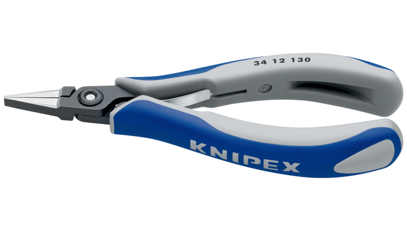 Knipex 34 12 Elektronikzange, Flachzange / Backen 22mm 130 mm