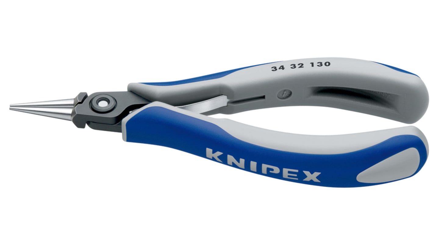 Knipex 34 32 Electronics Pliers, Round Nose Pliers, 133 mm Overall, Straight Tip, 24mm Jaw