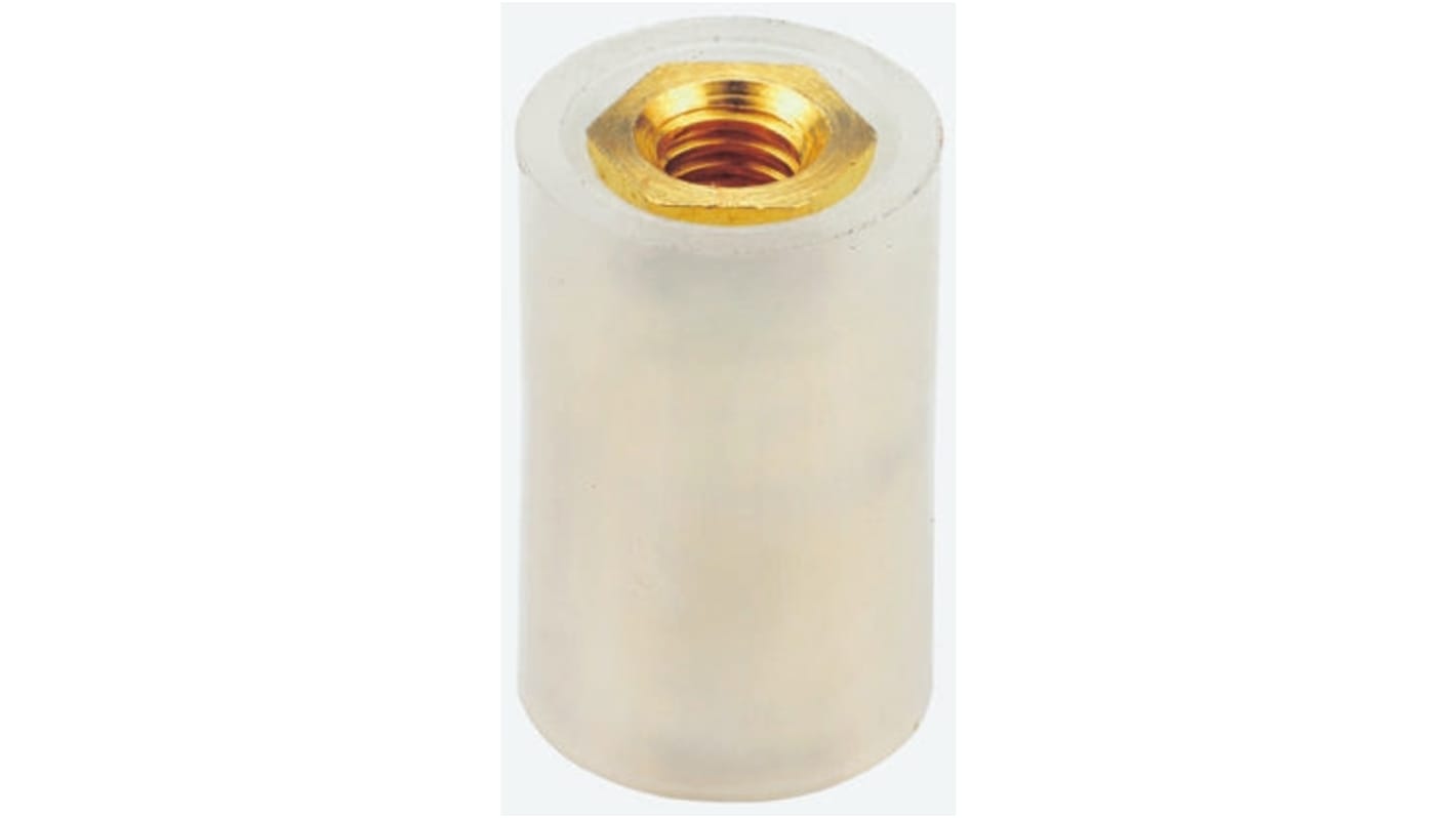 Threaded Standoff, M4 x M4 Thread, 20mm Body, Nylon, Female/Female