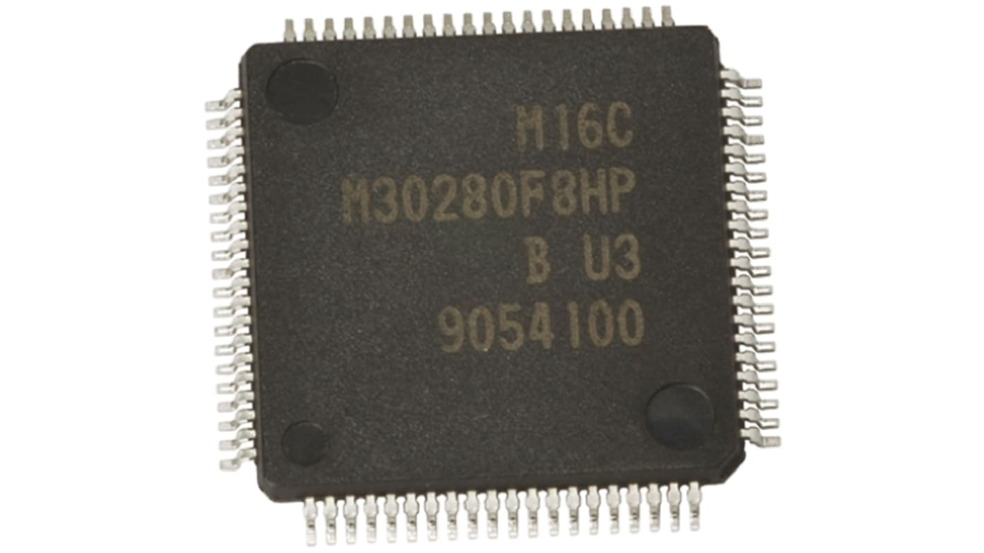 Renesas Electronics, 16bit R8C/2D, R8C Microcontroller, 20MHz, 128 kB, 2 kB Flash, 80-Pin LQFP
