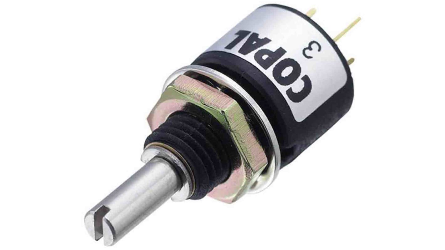 Nidec Components THT  Dreh Leitplastik-Potentiometer 5kΩ ±20% / 1/8W, Schaft-Ø 3 mm