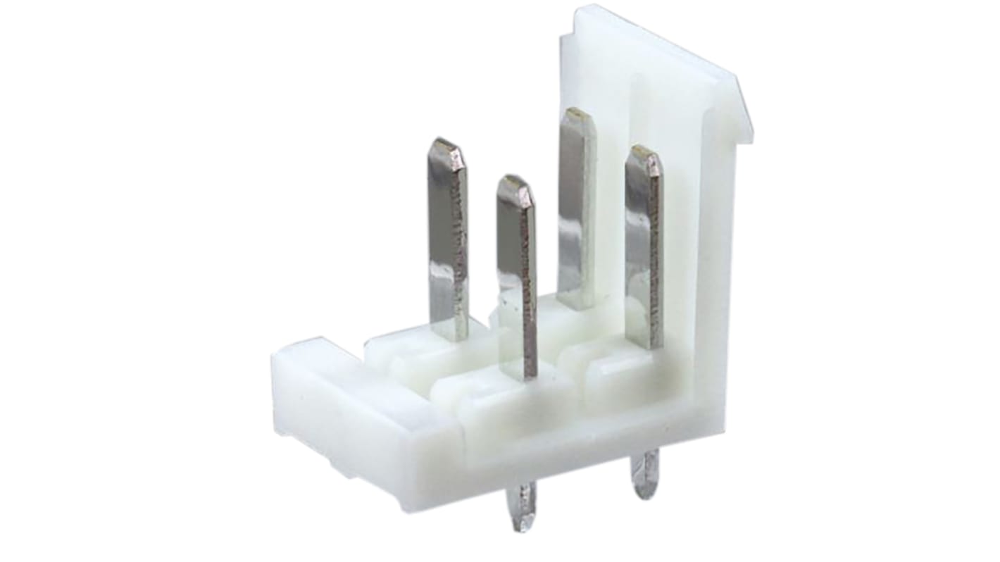 JST XL Series Straight Through Hole PCB Header, 4 Contact(s), 5.0mm Pitch, 2 Row(s), Shrouded