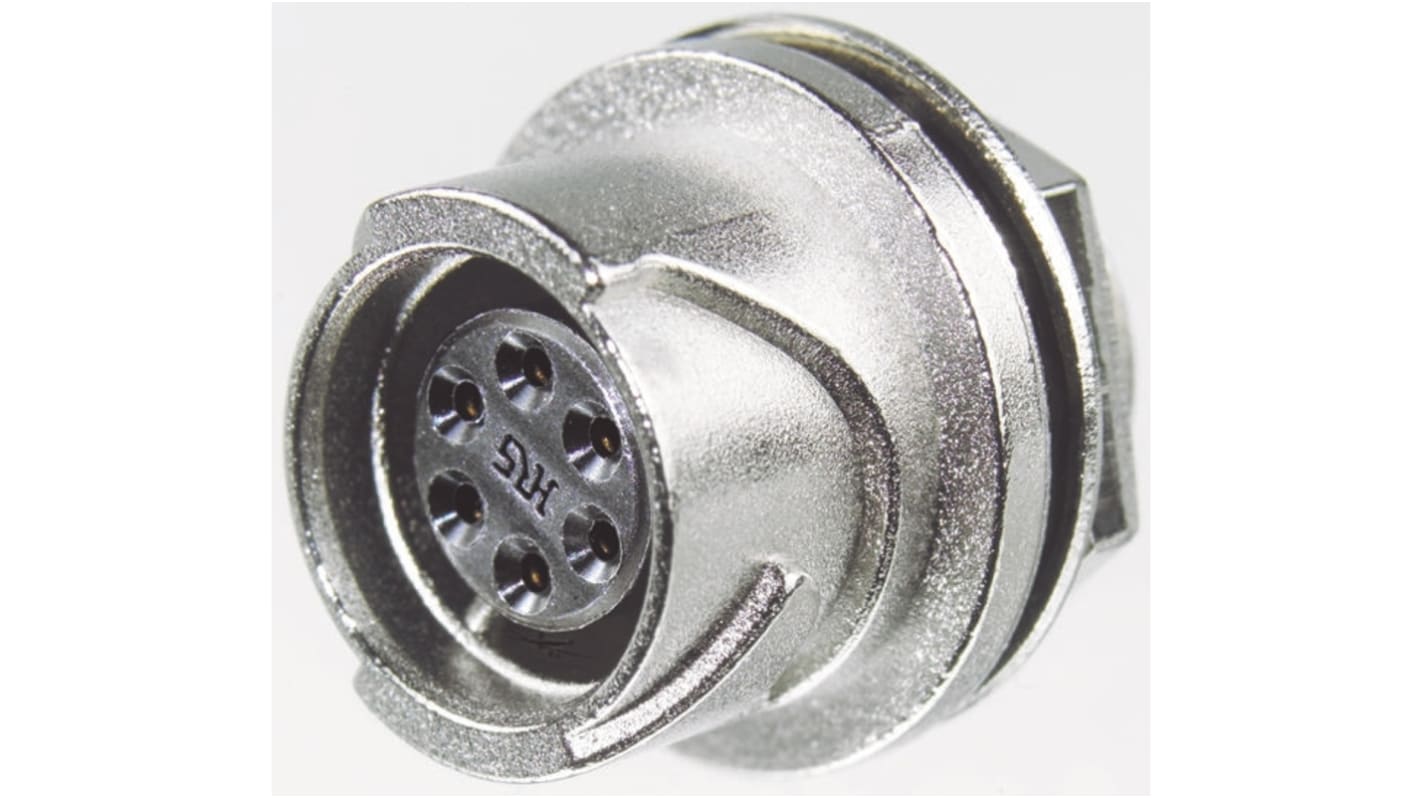 Hirose Circular Connector, 12 Contacts, Panel Mount, Miniature Connector, Socket, Female, IP67, IP68, LF Series