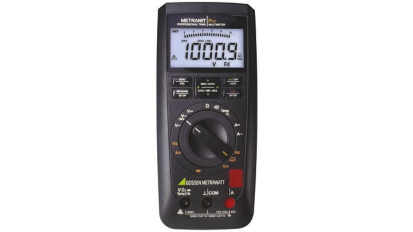 Gossen METRAHIT AM PRO Hand Digital Multimeter, CAT III, CAT IV 1000V ac / 10A ac, 40MΩ