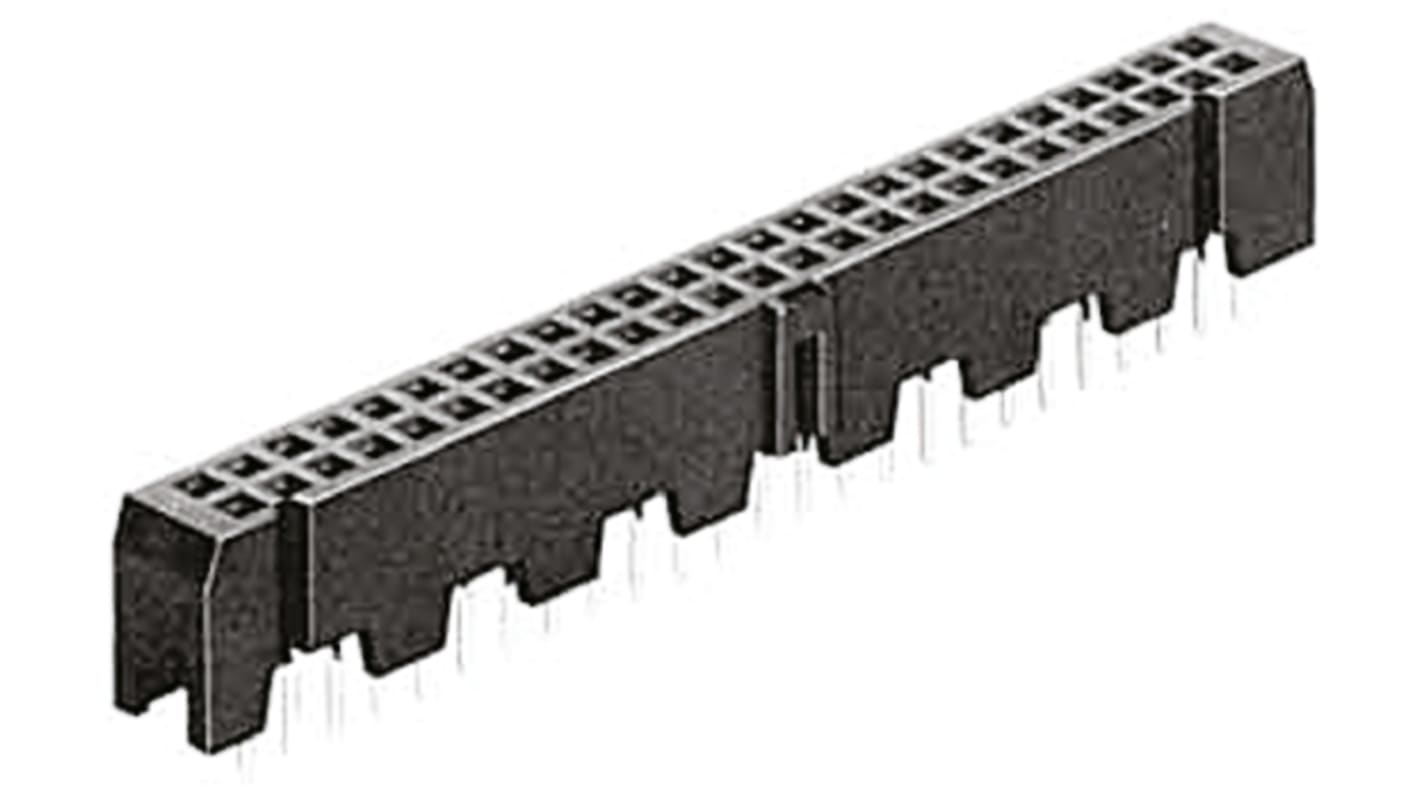 Gniazdo PCB raster 2.54mm 16-stykowe 2-rzędowe przepustowe