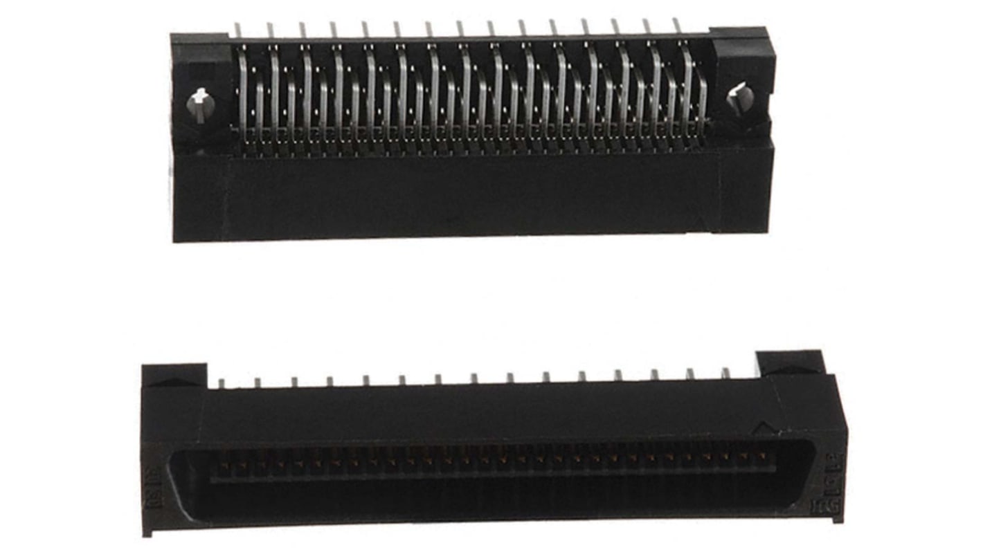 Hirose FX2 Series Right Angle Through Hole PCB Header, 60 Contact(s), 1.27mm Pitch, 2 Row(s), Shrouded