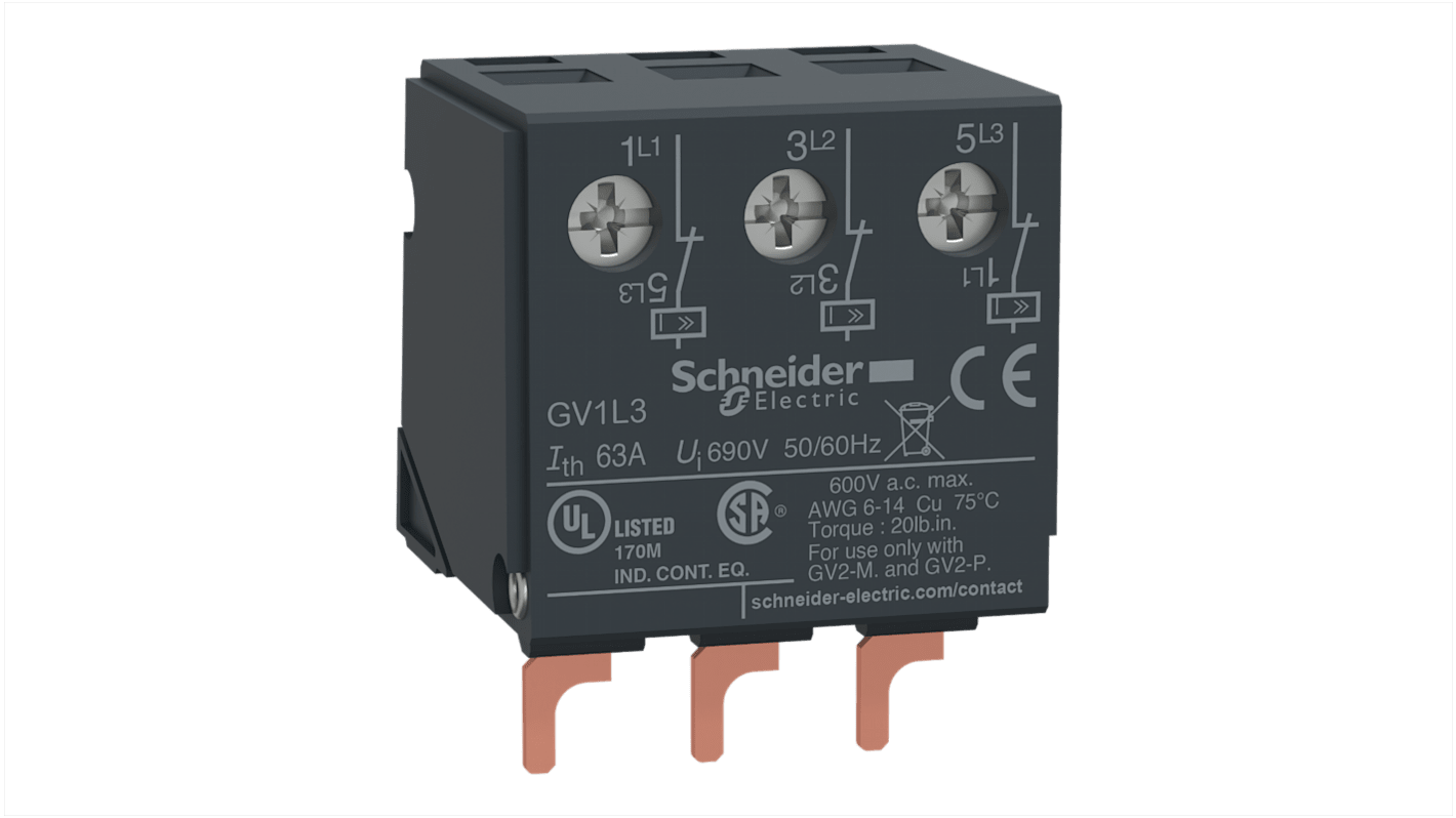 Schneider Electric Contactor Limiter for use with TeSys, TeSys, GV2