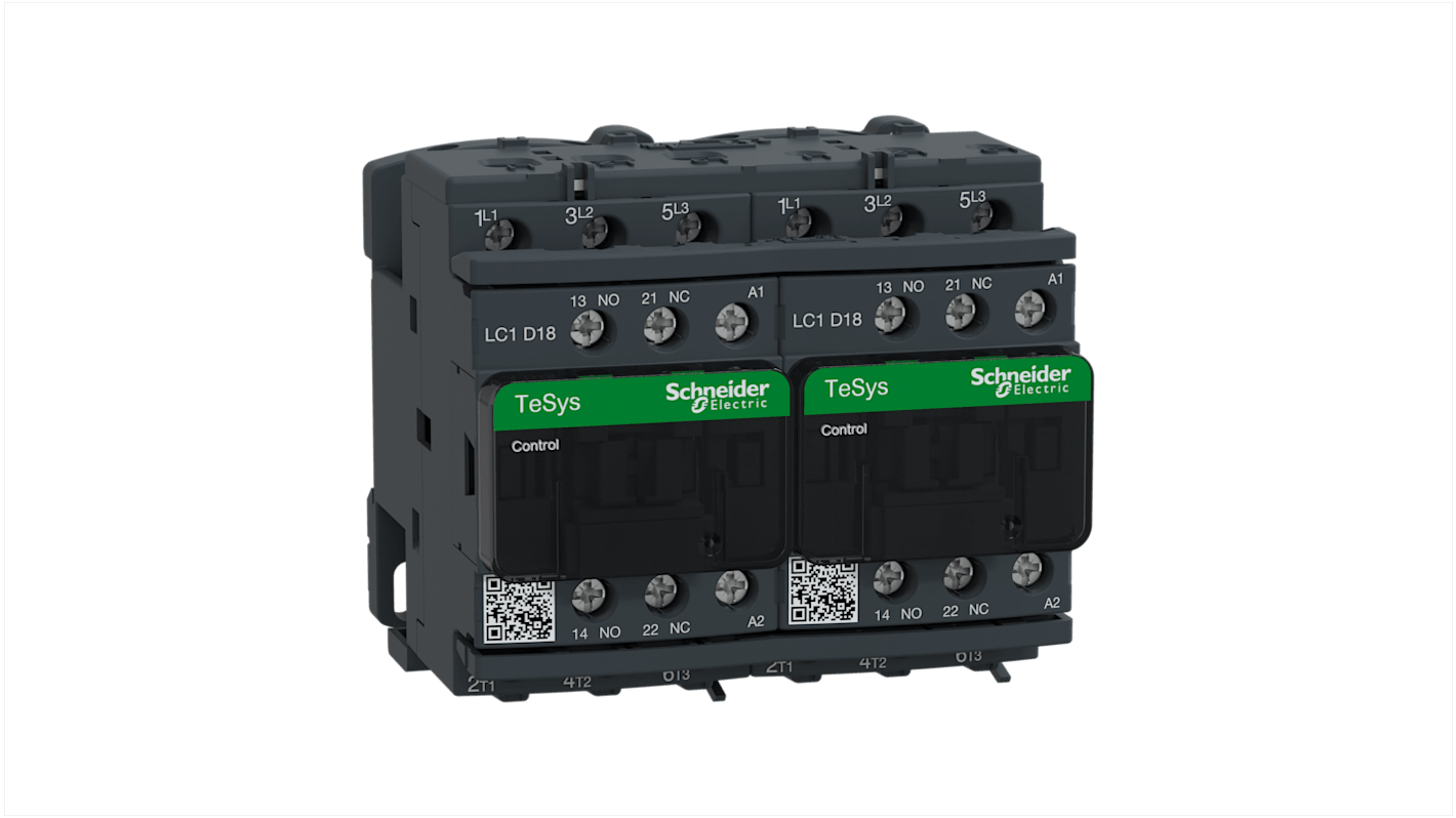 Schneider Electric TeSys D LC2D Contactor, 110 V ac Coil, 3-Pole, 18 A, 7.5 kW, 3NO, 690 V ac