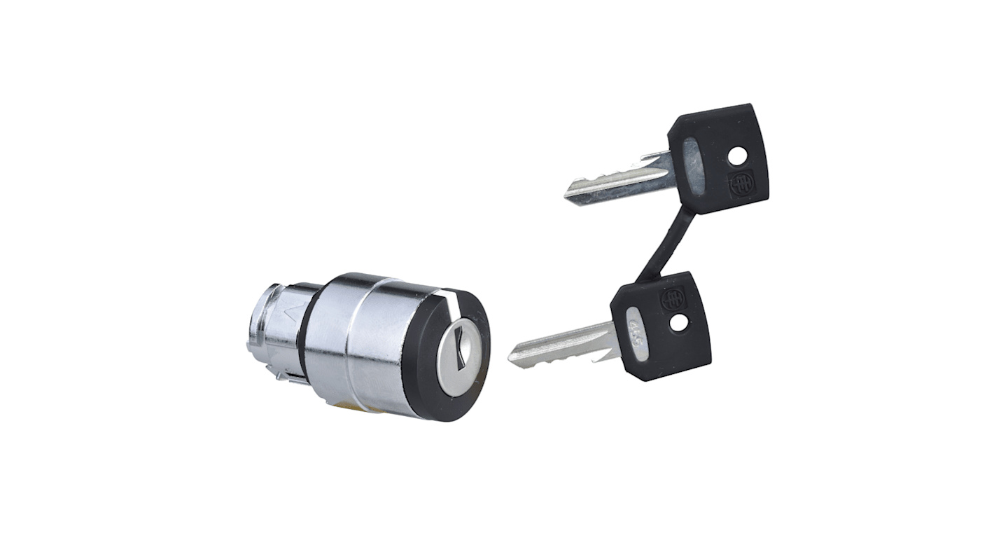 Schneider Electric Harmony XB4 3-position Key Switch Head, Spring Return Right to Centre, 22mm Cutout