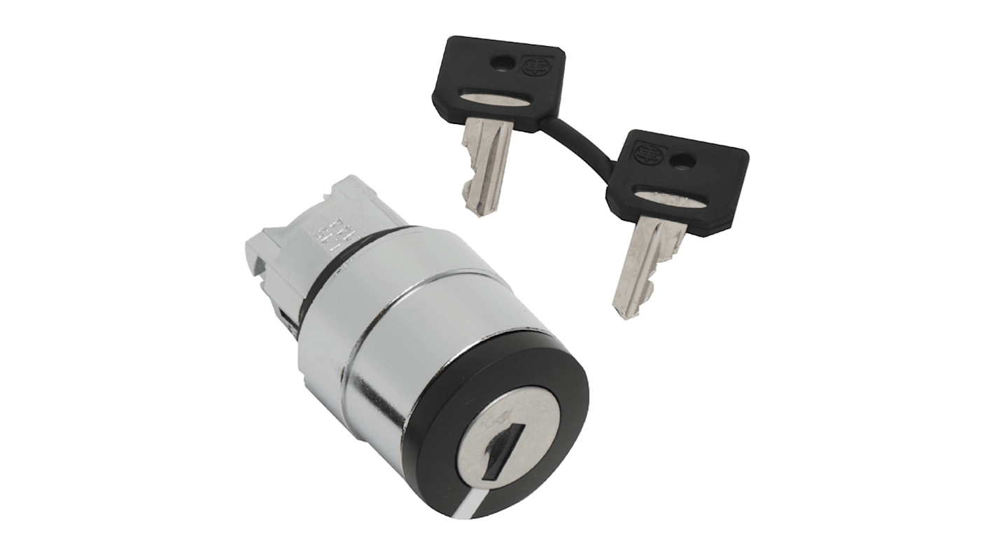 Schneider Electric Harmony XB4 2-position Key Switch Head, Latching, 22mm Cutout