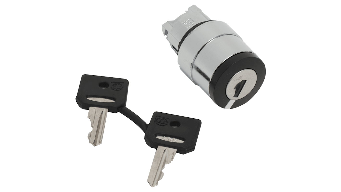 Schneider Electric Harmony XB4 2-position Key Switch Head, Latching, 22mm Cutout