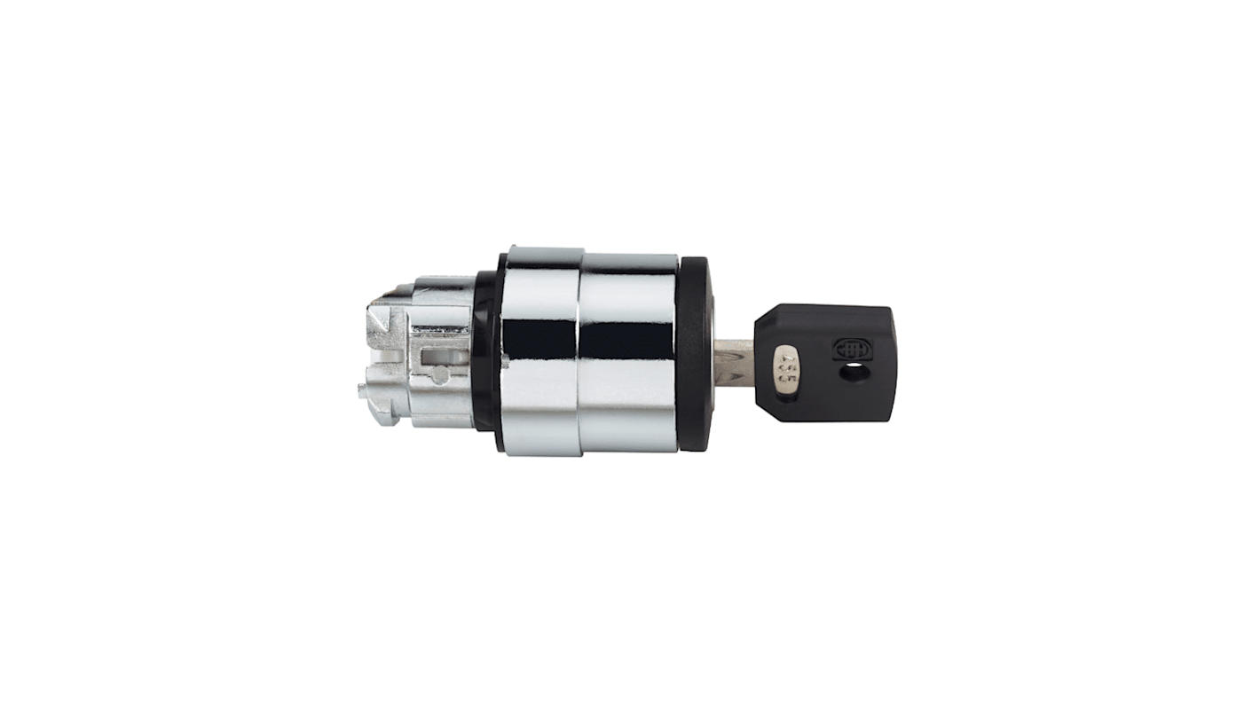 Schneider Electric Harmony XB4 3-position Key Switch Head, Latching, 22mm Cutout