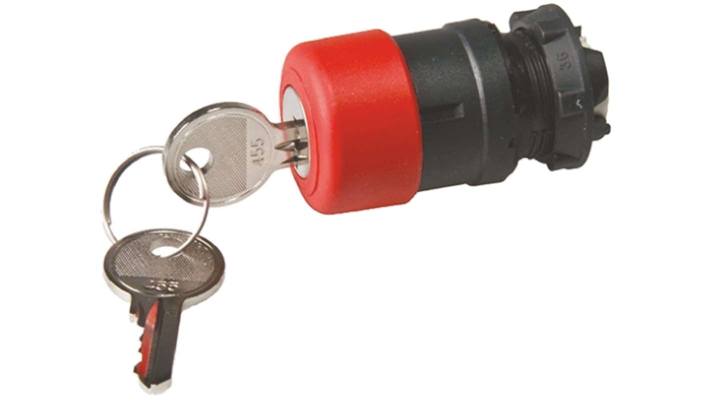 Schneider Electric Harmony XB5 Series Key Release Emergency Stop Push Button, 22mm Cutout, IP66, IP67, IP69K