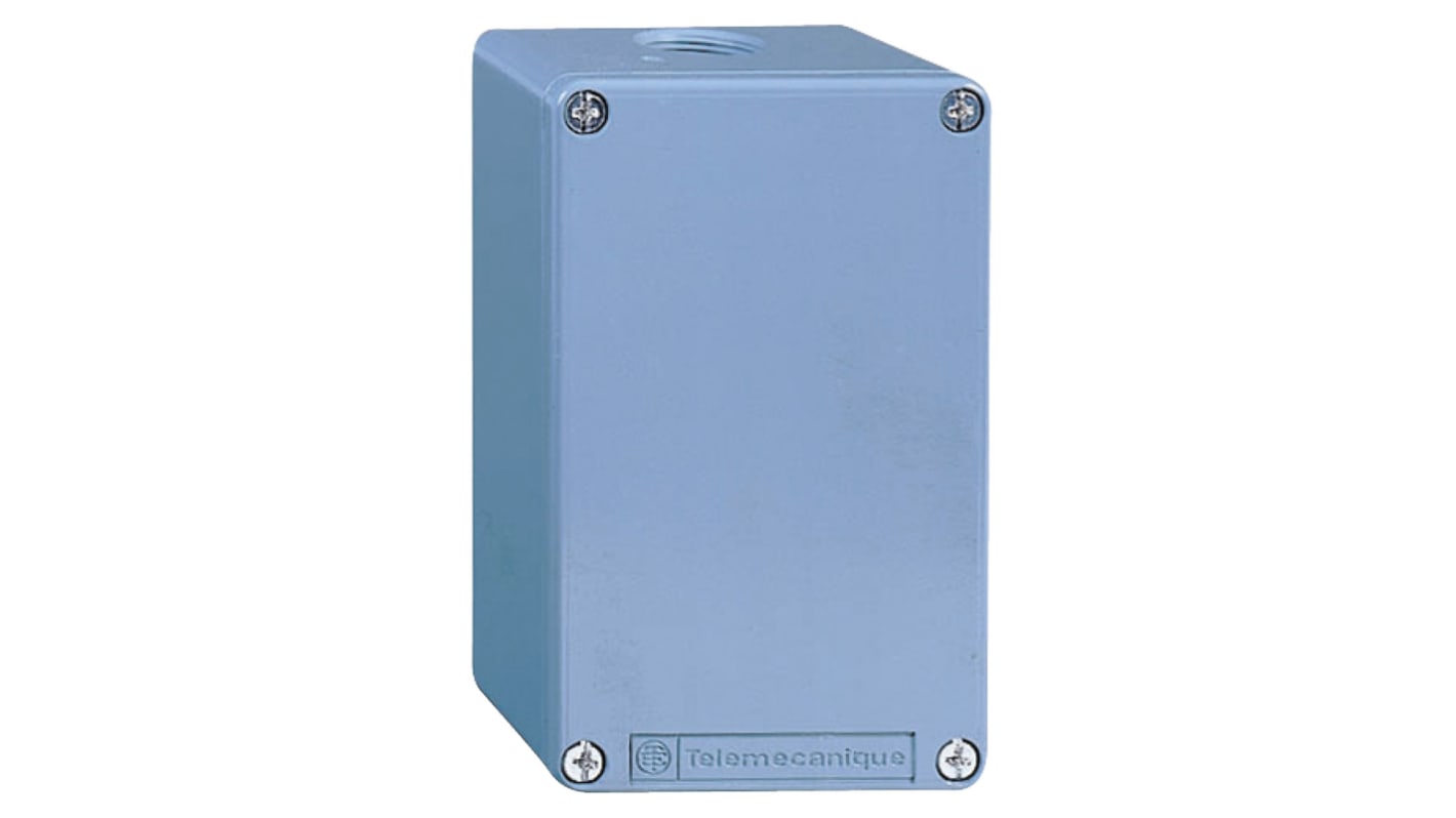 Schneider Electric Blue Metal Harmony XAP Push Button Enclosure - 0 Hole 22mm Diameter