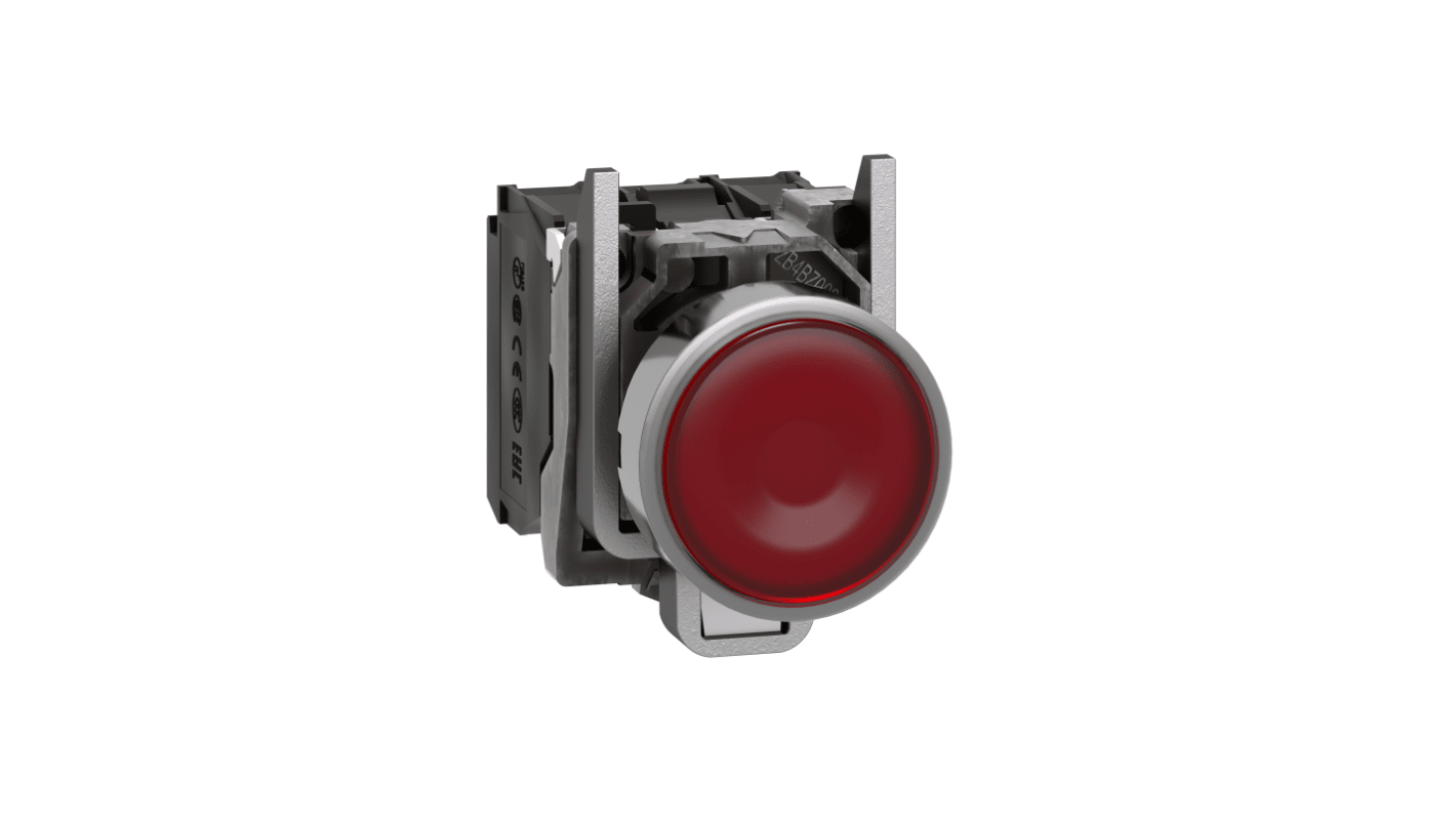 Schneider Electric Harmony XB4 Series Illuminated Push Button, Panel Mount, 22mm Cutout, SPDT