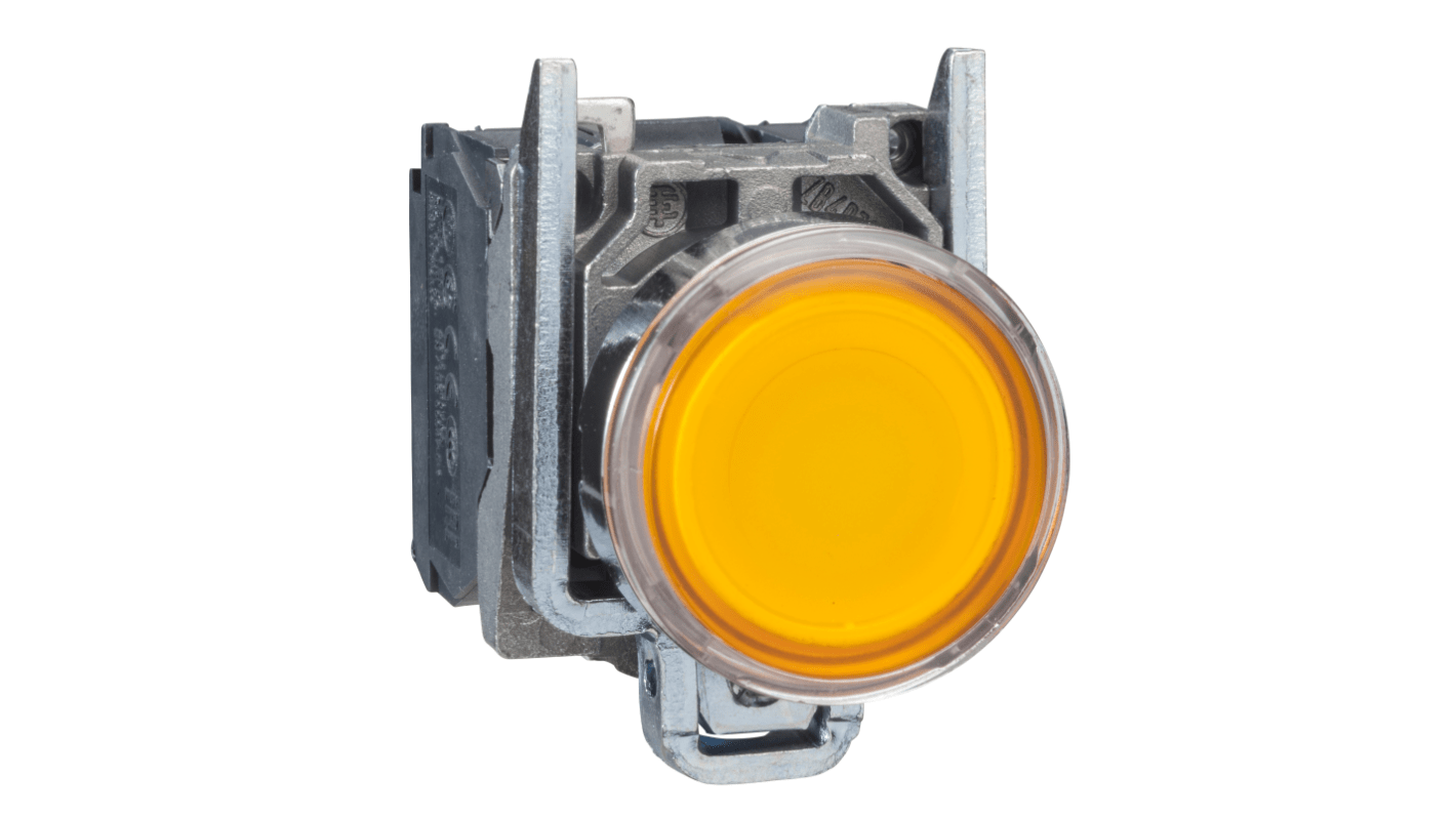 Schneider Electric Harmony XB4 Series Illuminated Push Button, Panel Mount, 22mm Cutout, SPDT