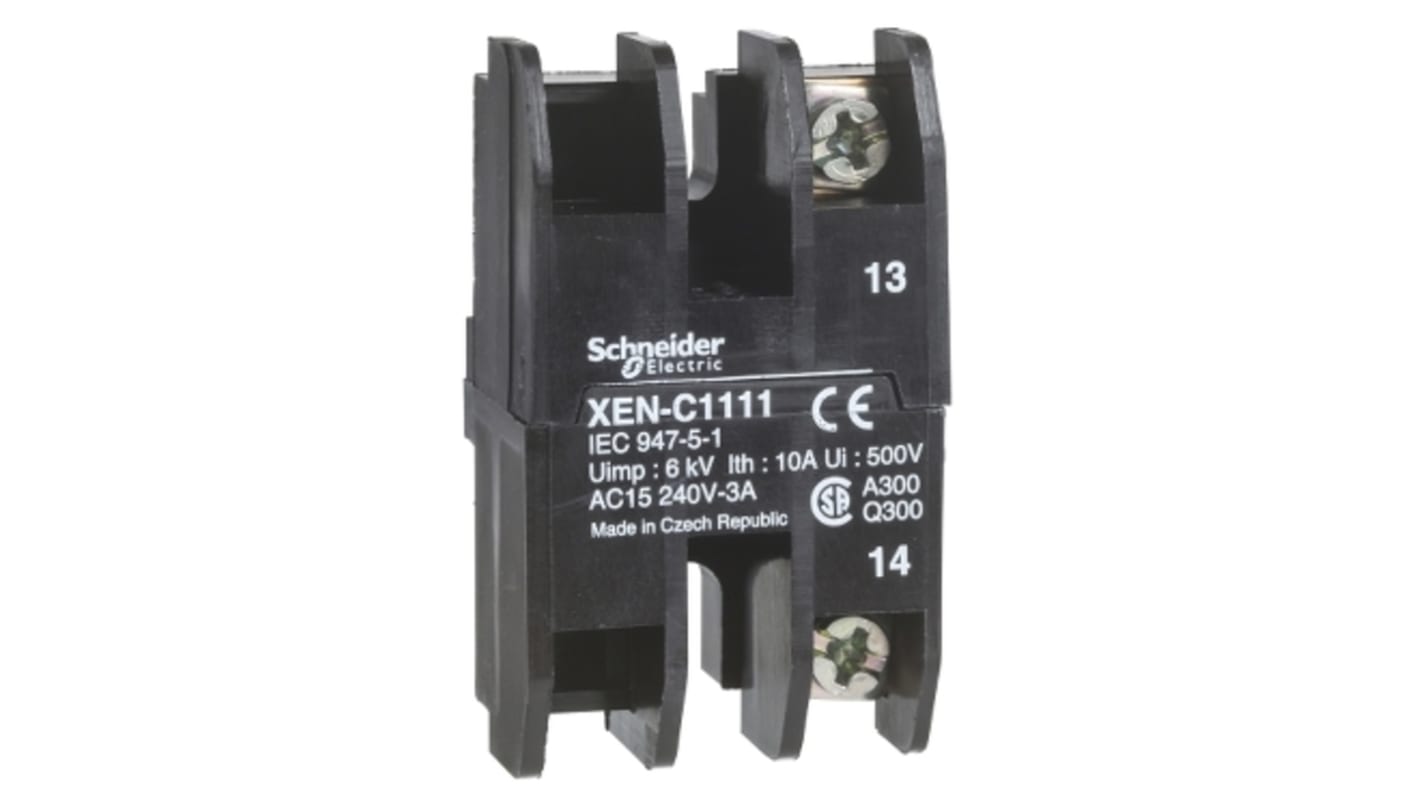 Schneider Electric XAC, XACB, XACM Series Contact Block, 1NO