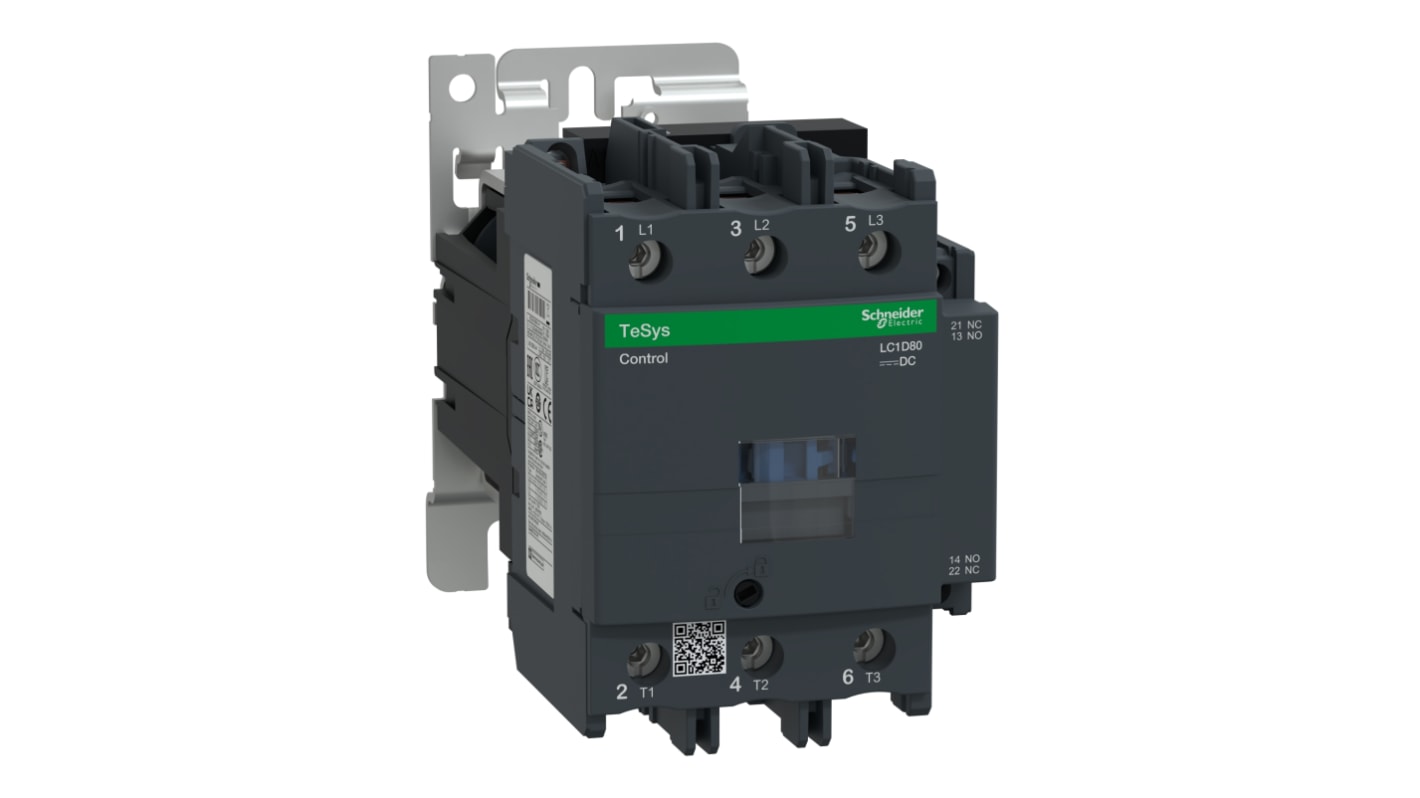 Stycznik 24 V dc Schneider Electric styki: 3 45 kW 80 A 3NO Śruba LC1D80BD