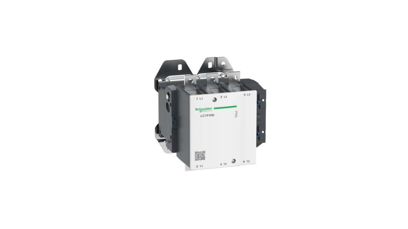 Schneider Electric TeSys F LC1F Contactor, 3-Pole, 400 A, 250 kW, 3NO, 1 kV ac