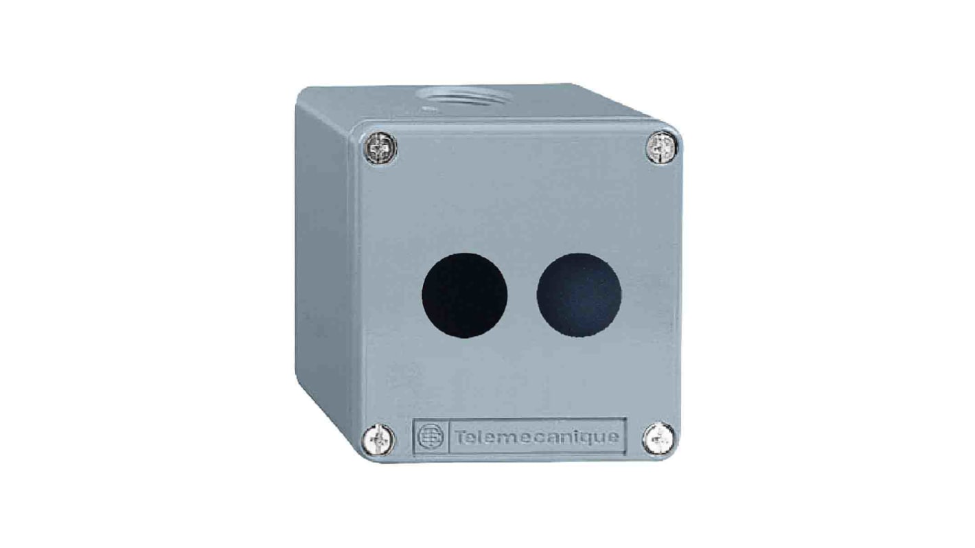 Schneider Electric Blue Metal Harmony XAP Push Button Enclosure - 2 Hole 22mm Diameter