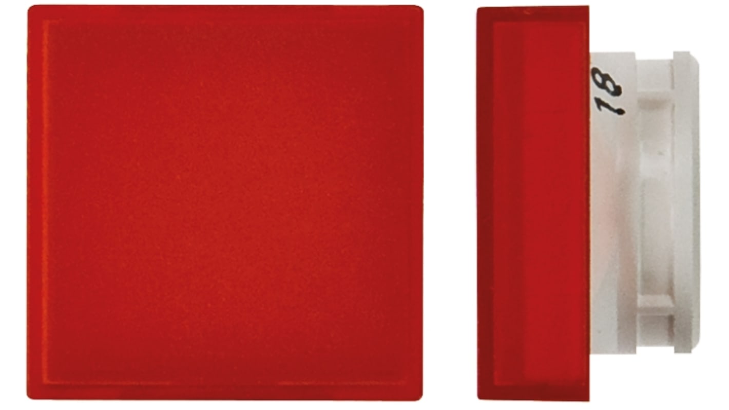 Omron Red Square Push Button Lens for Use with A16 Series LED/Incandescent Lamp Push Button Switch
