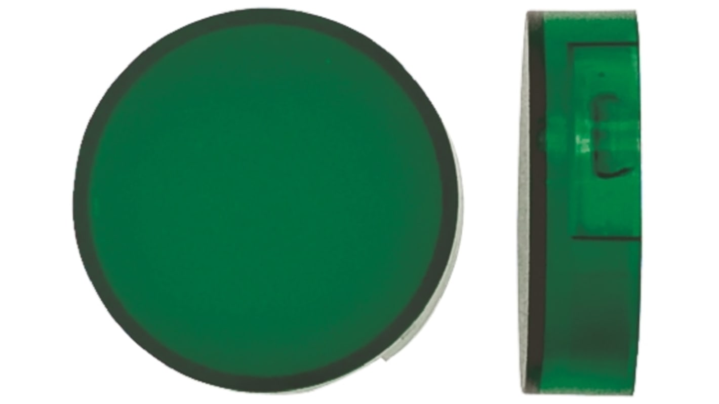 Lente pulsante Rotonda Omron A165L-TG, colore Verde, per uso con interruttore a pulsante serie A16