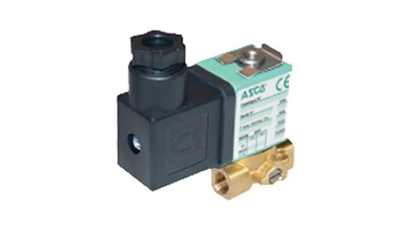 EMERSON – ASCO Solenoid Valve SCG356B002VMS.230/50, 3 port(s) , NC, 230 V ac, 1/8in