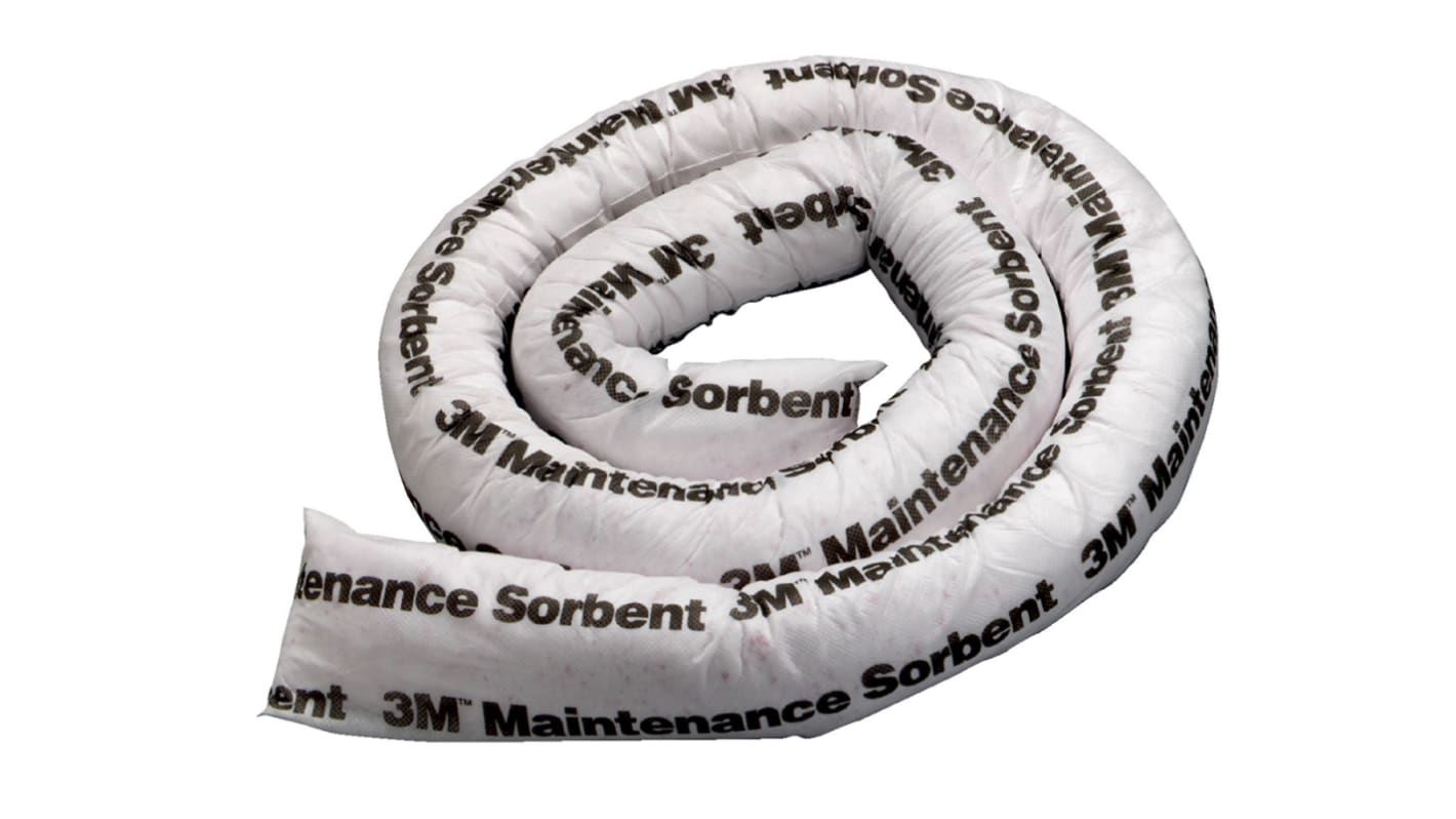 3M Spill Absorbent Boom for Oil Use, 45 L Capacity, 4 per Pack