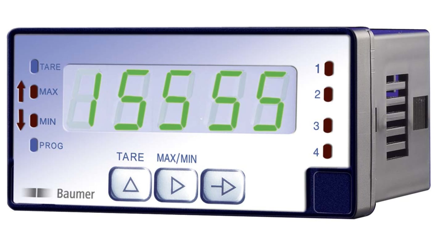 Baumer デジタルパネルメータ, LED, PA418.064AX01