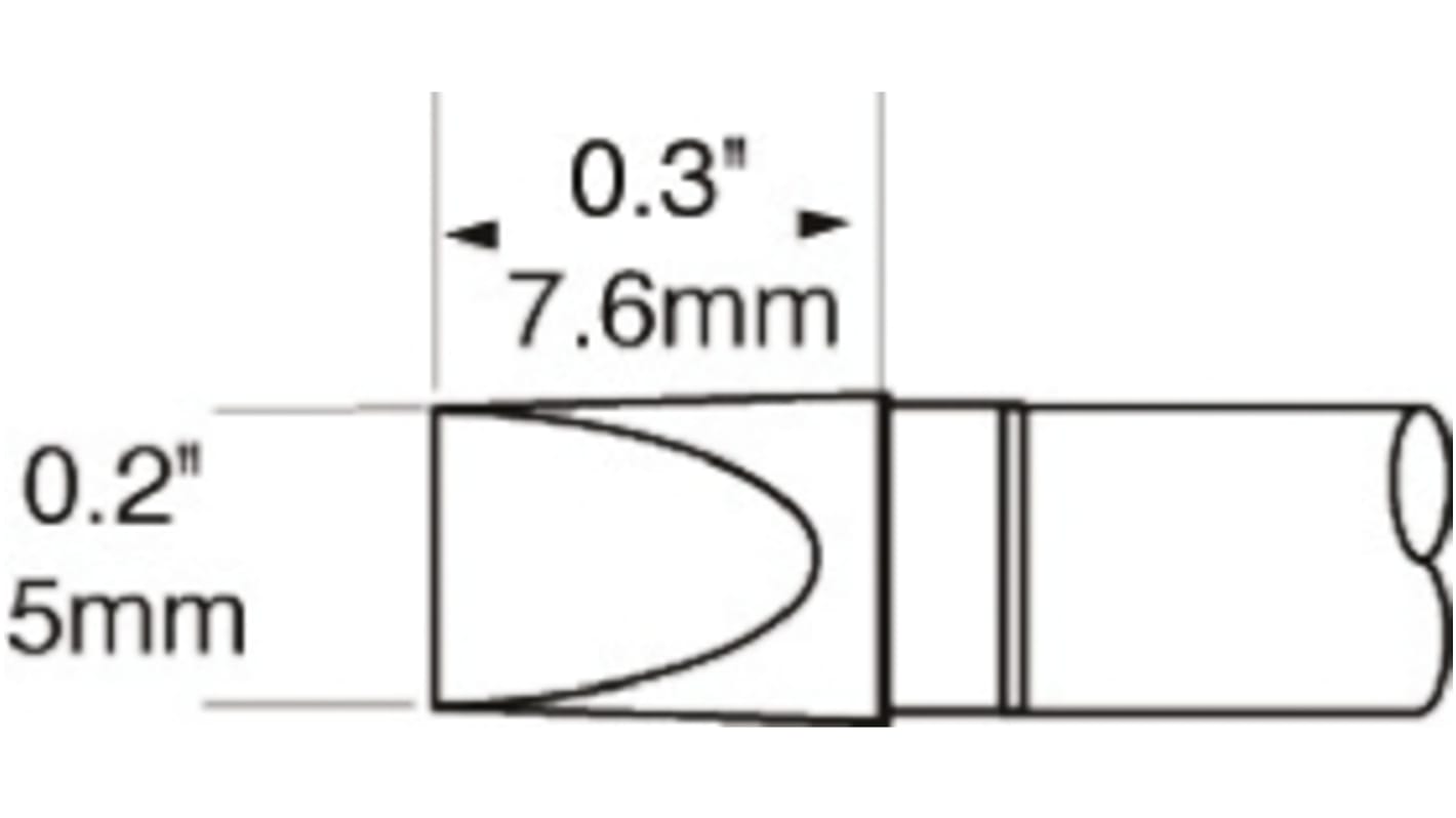 Metcal SxP 5 mm Chisel Soldering Iron Tip for use with MFR-H1-SC2