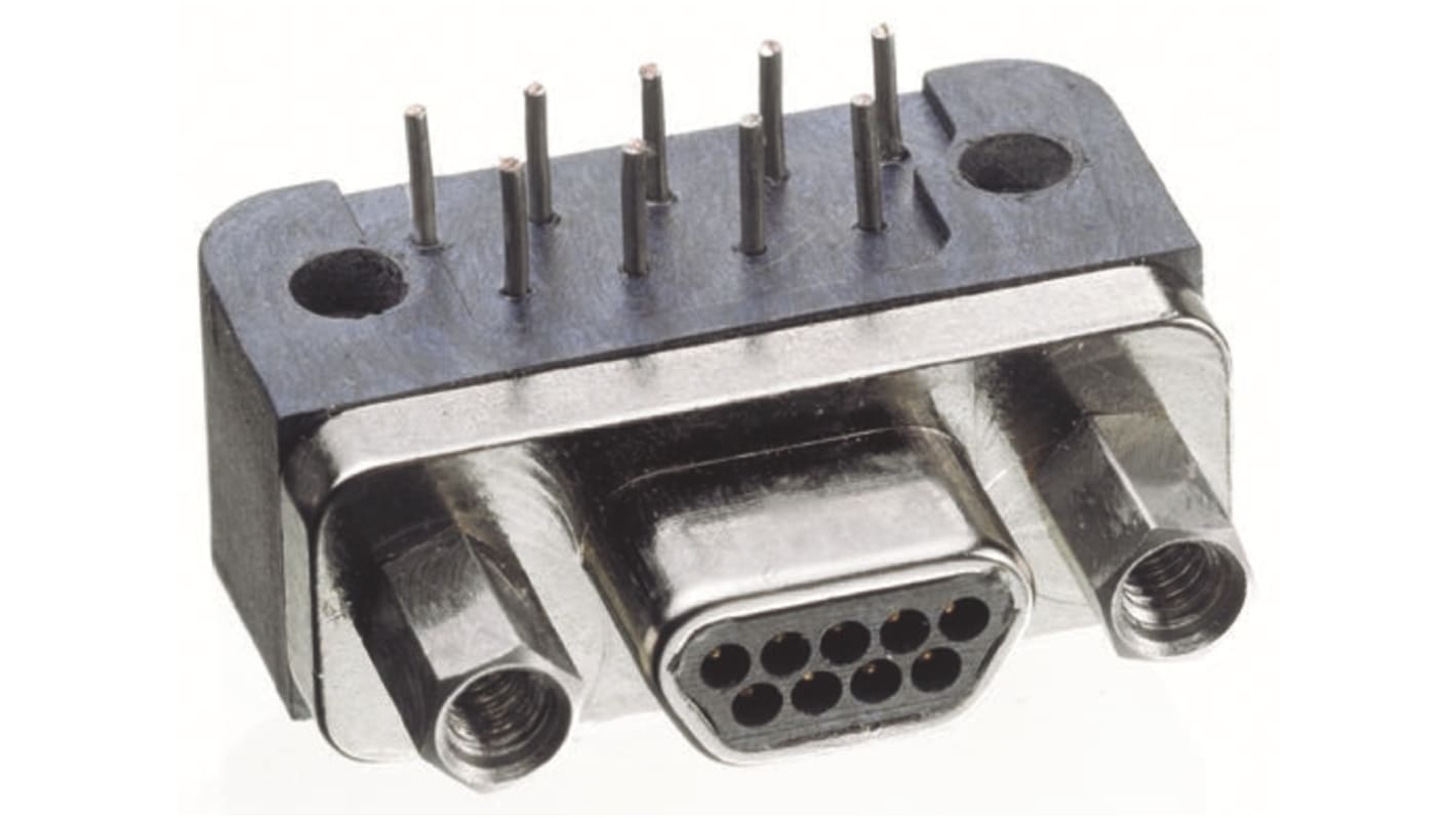 Glenair MWDM 37 Way Right Angle Through Hole D-sub Connector Plug, 2.54mm Pitch