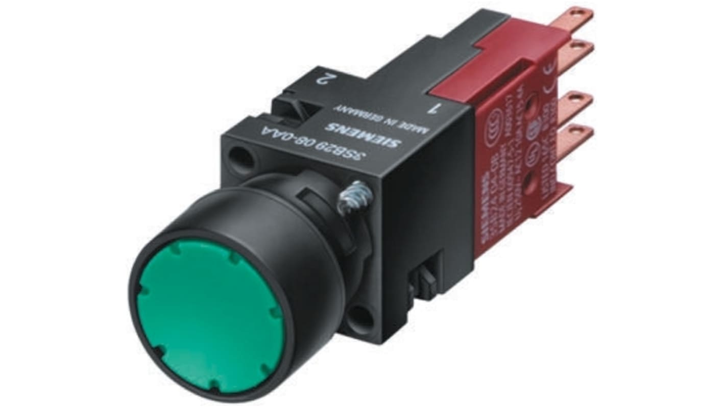 Pulsante Siemens, luminoso, IP65 Montaggio a pannello