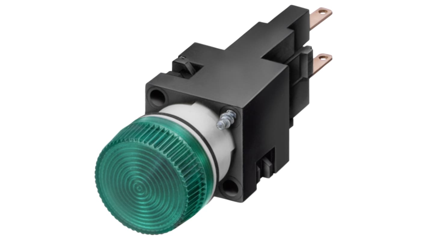 Siemens Leuchtmelder, 250V, Ausschnitt-Ø 16mm Tafelmontage IP65, IP67 Schnellverbindung