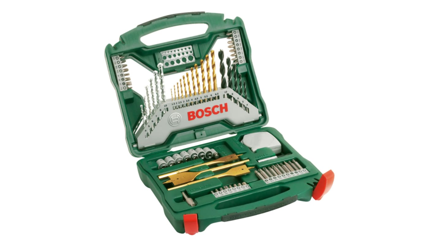 2607019329 Bosch 70 Piece Twist Drill Bit Set for Multi Material 32mm Max 1.5mm Min HSS Bits RS
