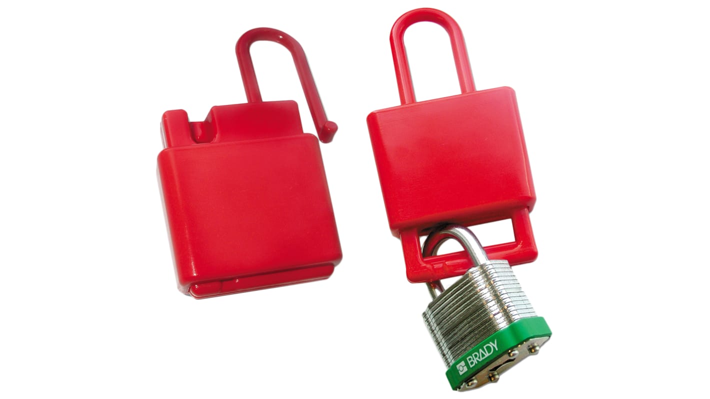 Brady Red Plastic Hasp Lockout, 9mm Shackle