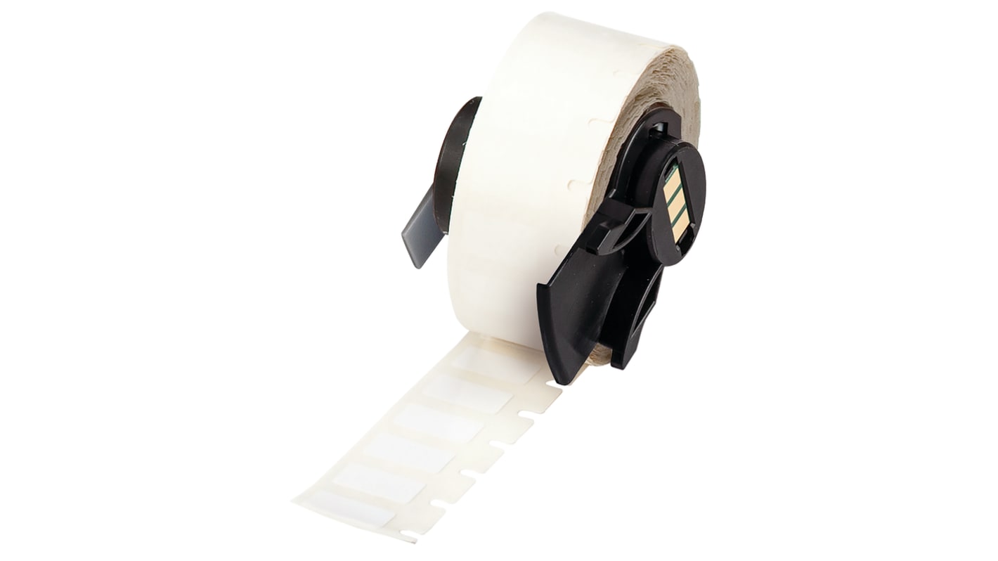 Brady B-423 Polyester White Label Roll, 12.7mm Width, 6.99mm Height