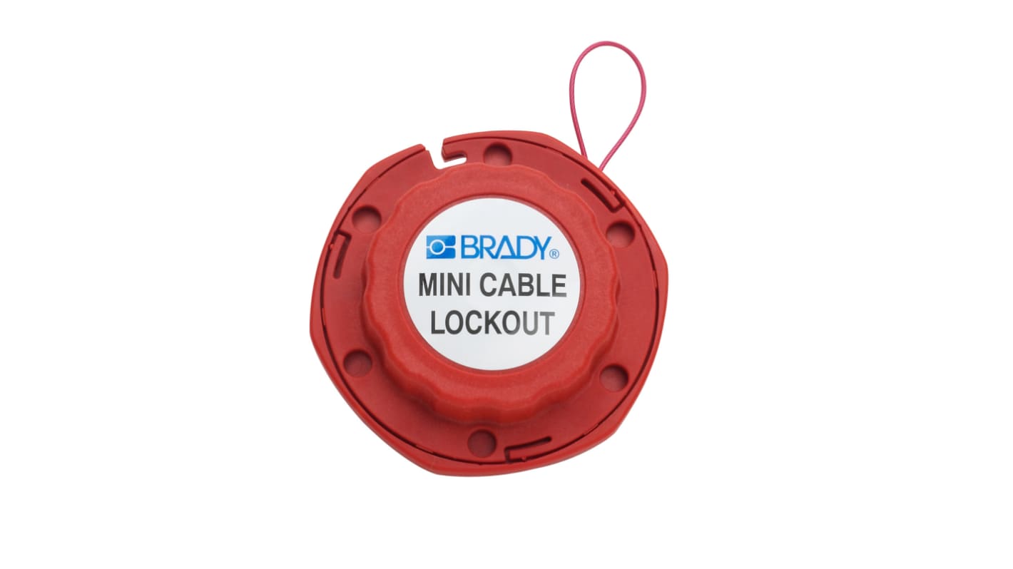 Brady Red 6-Lock Glass-Filled Nylon Cable Lockout Devices, 7.87mm Shackle