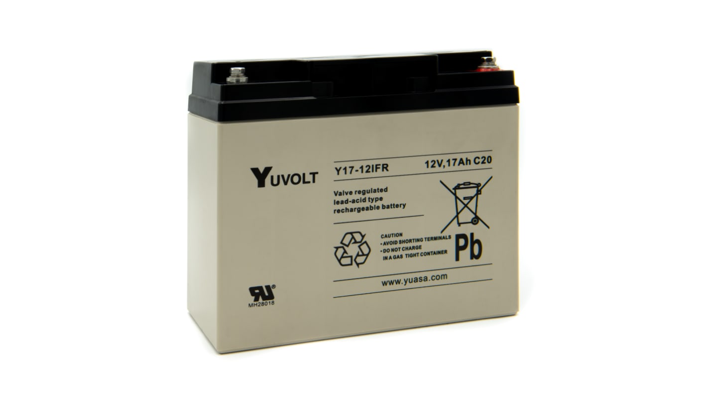 Yuasa 12V Insert M5 Sealed Lead Acid Battery, 17Ah