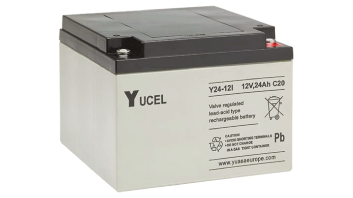 Yuasa YUASA YUVOLT Y24-12I, 12V Forseglet blysyrebatteri, AGM VRLA Type, 24Ah