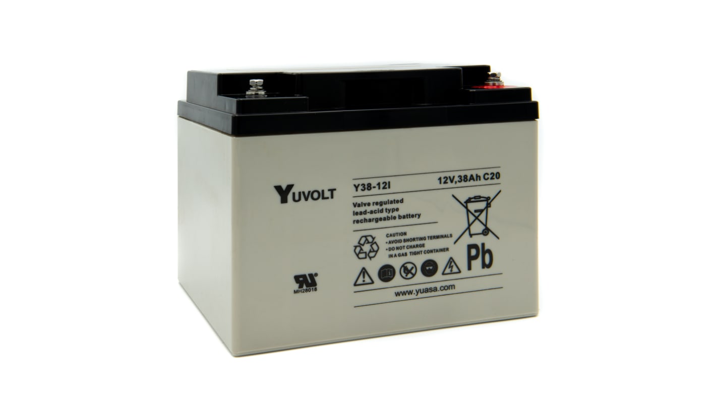Yuasa 12V Insert M5 Sealed Lead Acid Battery, 38Ah